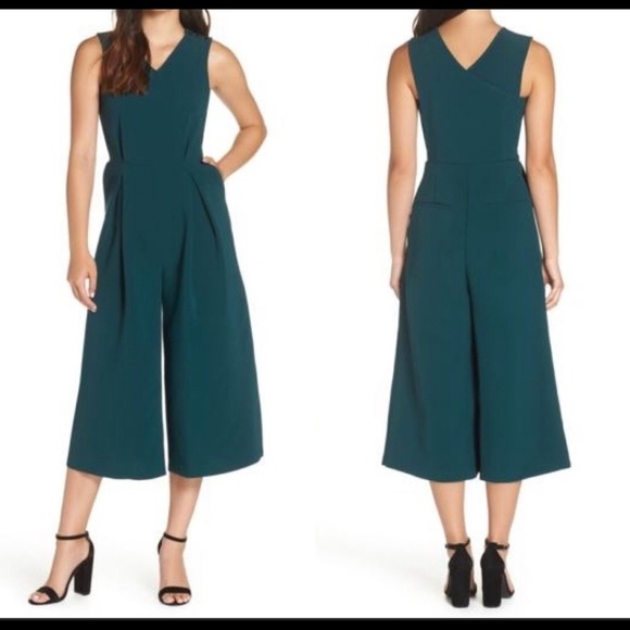 caara Pants - CAARA green wide leg jumpsuit size large